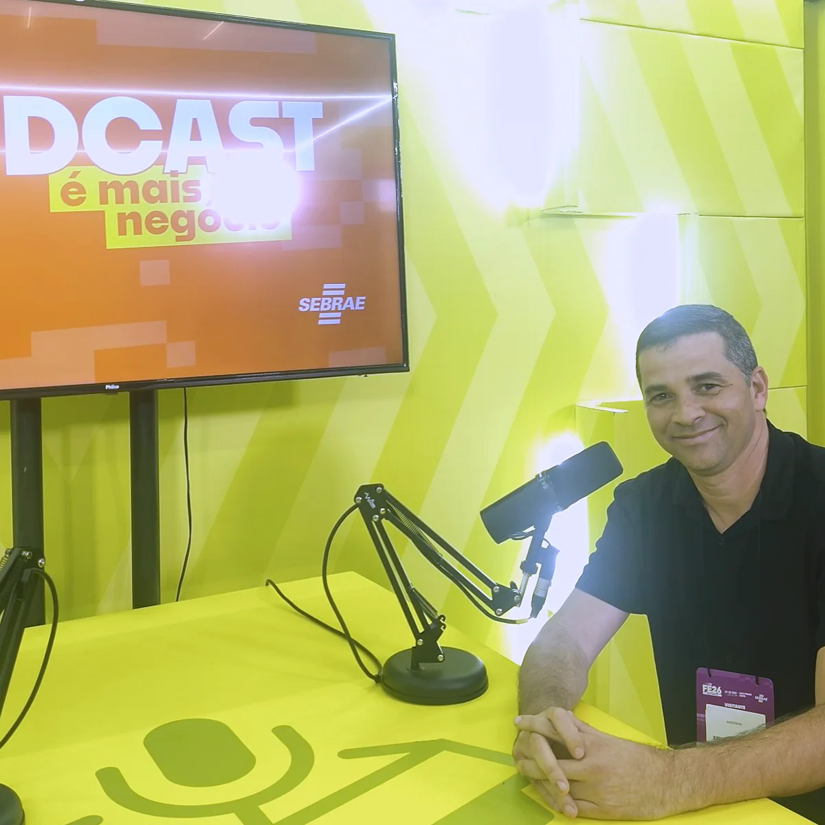 Anderson Nunes no podcast do Sebrae na Feira do Empreendedor 2026
