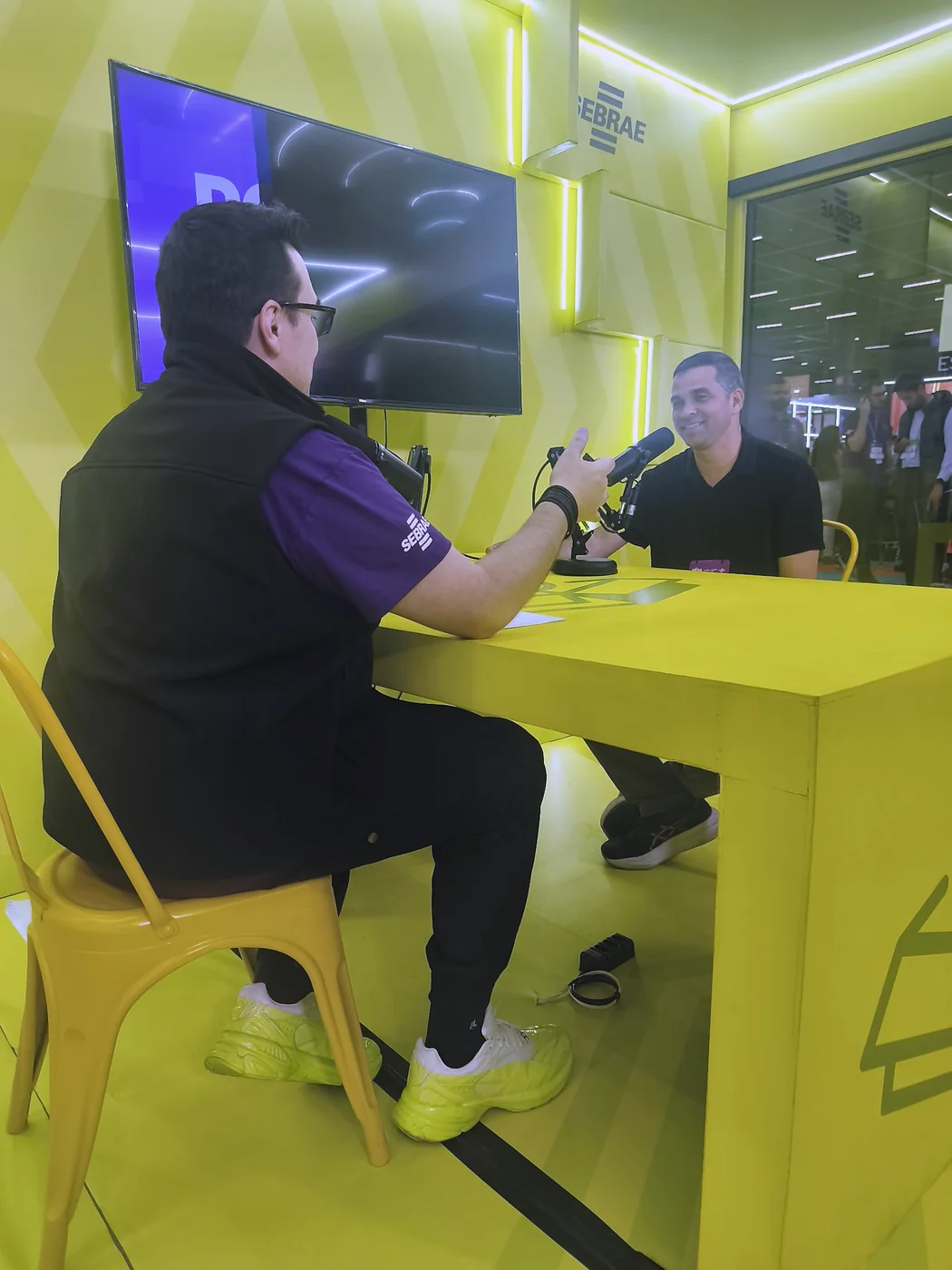 Gravação do podcast do Sebrae na Feira do Empreendedor 2026